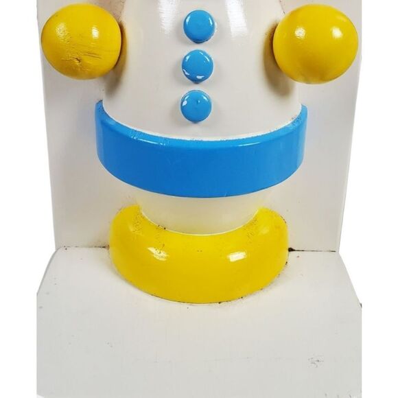 Circus Clown Bookends Yellow Red Childs Shelf Decor Novelty Unique Whimsical - Picture 4 of 8